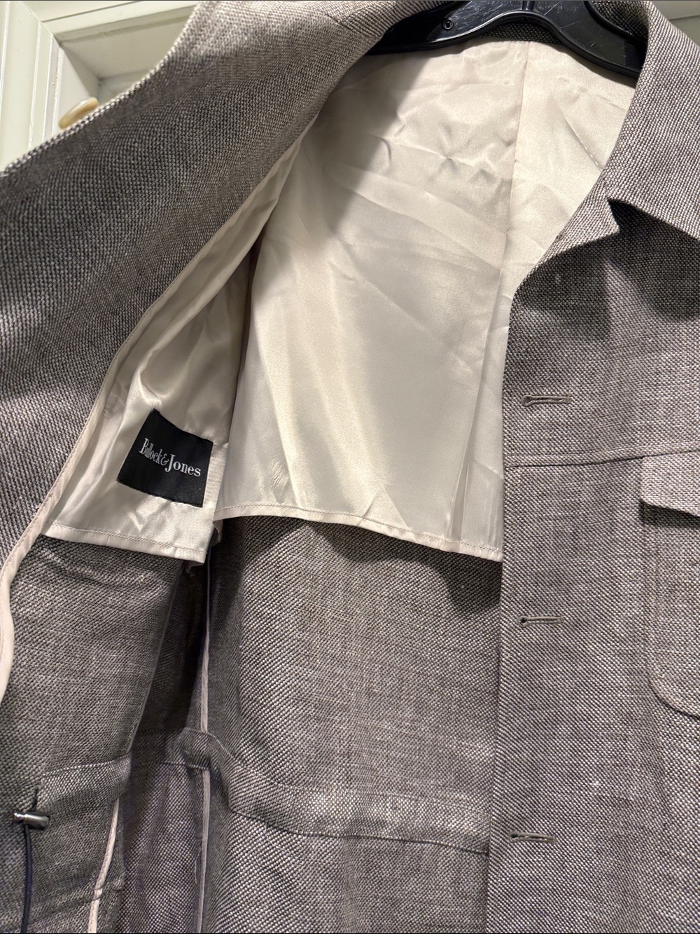NWT Bullock & Jones Luxury Safari Field Jacket Linen Wool 44R - Picture 5 of 10